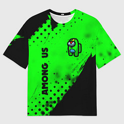 Мужская футболка оверсайз AMONG US - BRAWL STARS LEON