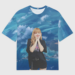 Футболка оверсайз мужская LISA BLACKPINK, цвет: 3D-принт