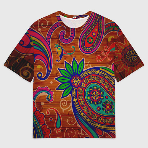 Мужская футболка оверсайз Узоры текстура фон / 3D-принт – фото 1