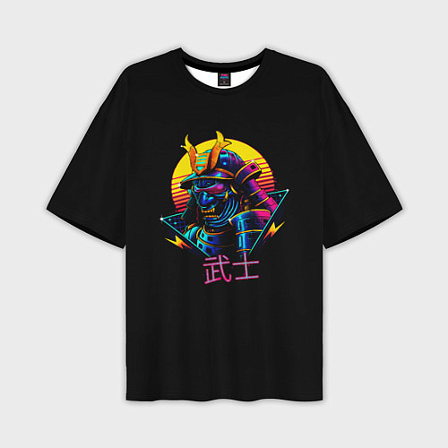 Мужская футболка оверсайз Cyber Samurai / 3D-принт – фото 1
