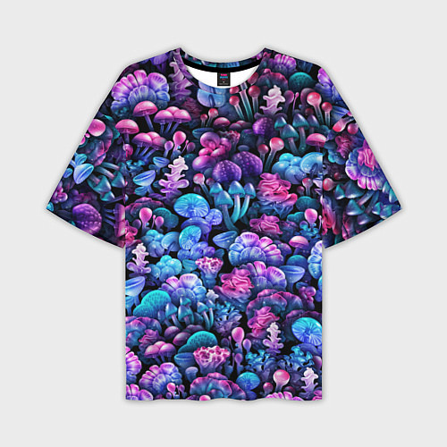 Мужская футболка оверсайз Волшебные грибы / 3D-принт – фото 1
