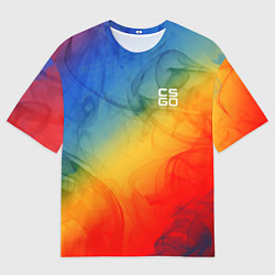 Футболка оверсайз мужская Cs:go Marble Fade Мраморный Градиент, цвет: 3D-принт