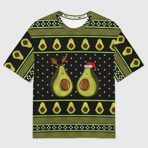 Мужская футболка оверсайз Avo christmas / 3D-принт – фото 1