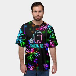 Футболка оверсайз мужская Among Us New Year, цвет: 3D-принт — фото 2