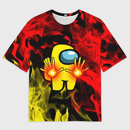 Мужская футболка оверсайз Маг огня Among us / 3D-принт – фото 1