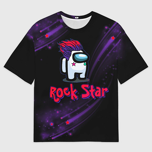 Мужская футболка оверсайз Among Us Rock Star / 3D-принт – фото 1
