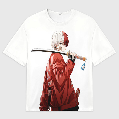 Мужская футболка оверсайз Шото Тодороки / 3D-принт – фото 1