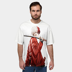 Футболка оверсайз мужская Шото Тодороки, цвет: 3D-принт — фото 2