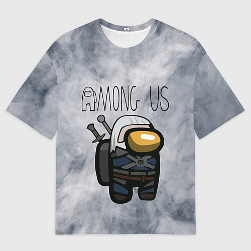 Мужская футболка оверсайз Among Us x The Witcher Z / 3D-принт – фото 1