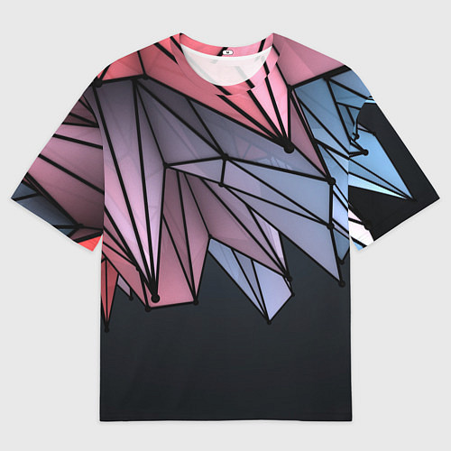 Мужская футболка оверсайз ГеометриЧеский Рисунок / 3D-принт – фото 1