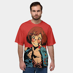 Футболка оверсайз мужская Урарака Очако Моя геройская, цвет: 3D-принт — фото 2