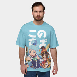 Футболка оверсайз мужская KonoSuba, цвет: 3D-принт — фото 2