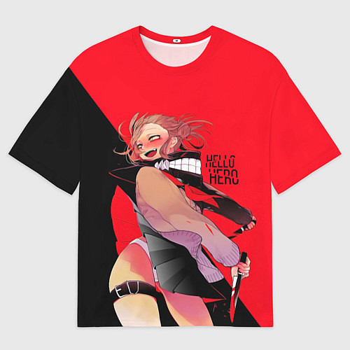 Мужская футболка оверсайз Hello Hero / 3D-принт – фото 1