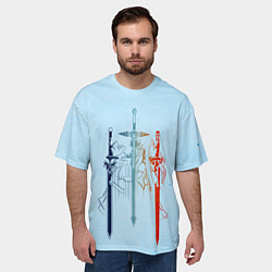 Футболка оверсайз мужская Sword Art Online, цвет: 3D-принт — фото 2