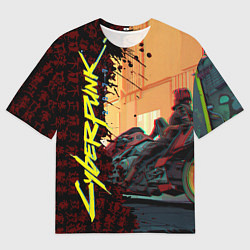 Футболка оверсайз мужская Киберпанк, цвет: 3D-принт