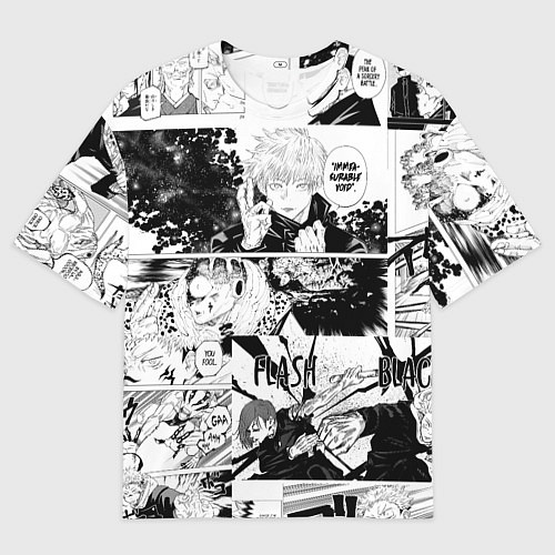 Мужская футболка оверсайз Магическая битва манга / 3D-принт – фото 1