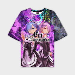 Футболка оверсайз мужская Re:Zero Жизнь с нуля, цвет: 3D-принт