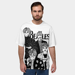 Футболка оверсайз мужская THE BEATLES, цвет: 3D-принт — фото 2
