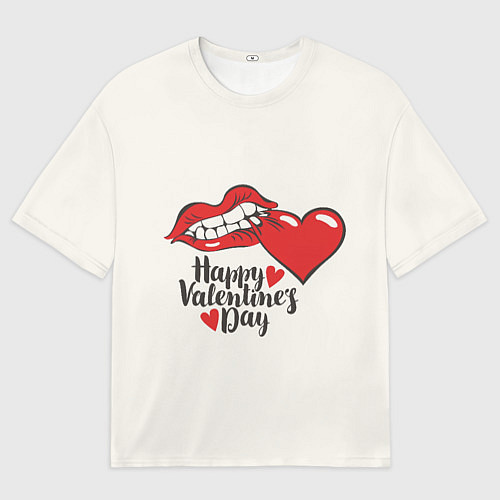 Мужская футболка оверсайз Happy Valentines Day / 3D-принт – фото 1