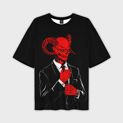 Мужская футболка оверсайз Дьявол / 3D-принт – фото 1