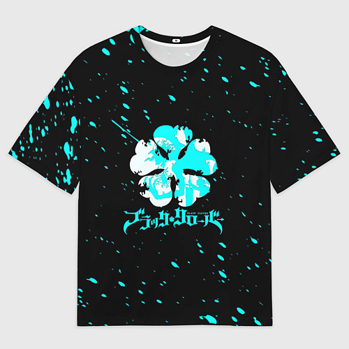 Мужская футболка оверсайз Черный клевер / 3D-принт – фото 1