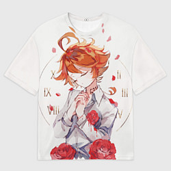 Мужская футболка оверсайз Обещанный неверленд Emma