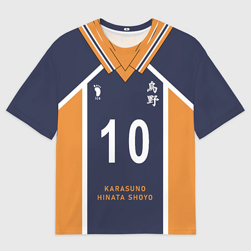 Мужская футболка оверсайз Волейбол!! ФОРМА ХИНАТЫ / 3D-принт – фото 1