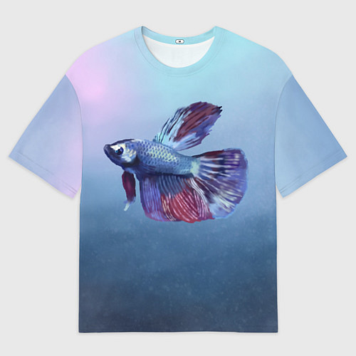 Мужская футболка оверсайз Рыбка / 3D-принт – фото 1