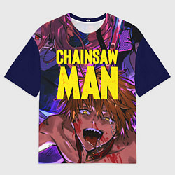 Мужская футболка оверсайз Человек Бензопила