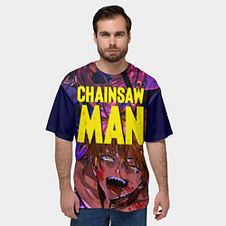 Футболка оверсайз мужская Человек Бензопила, цвет: 3D-принт — фото 2