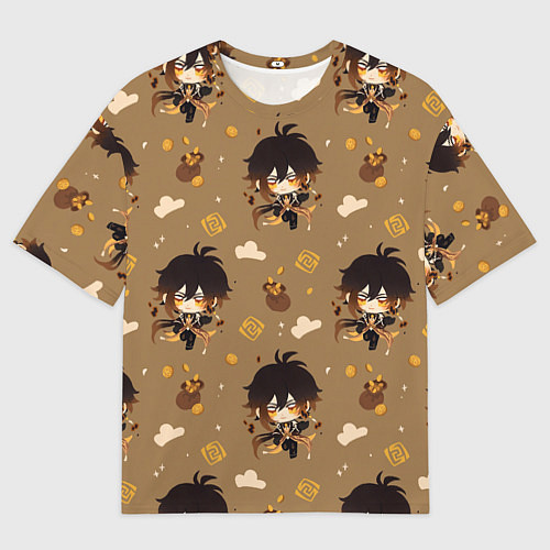 Мужская футболка оверсайз Чиби Чжун Ли / 3D-принт – фото 1