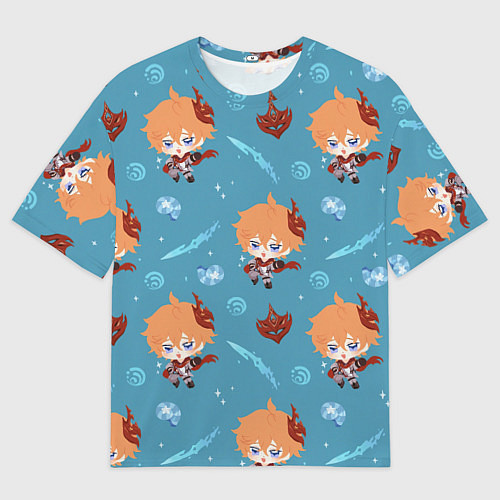 Мужская футболка оверсайз Чиби Чайльд / 3D-принт – фото 1