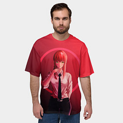 Футболка оверсайз мужская Человек Бензопила, цвет: 3D-принт — фото 2