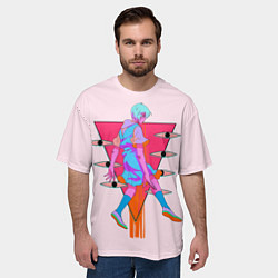 Футболка оверсайз мужская Евангилион, цвет: 3D-принт — фото 2