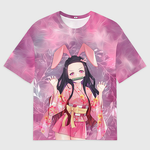 Мужская футболка оверсайз Незуко Камадо / 3D-принт – фото 1