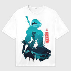 Футболка оверсайз мужская NIER AUTOMATA 2B, цвет: 3D-принт