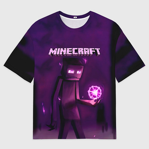 Мужская футболка оверсайз Minecraft Слендермен / 3D-принт – фото 1