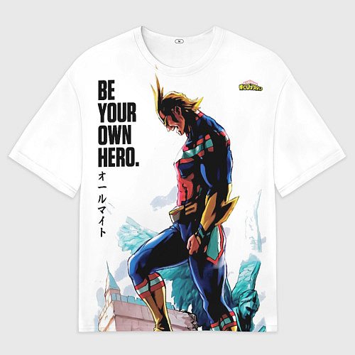 Мужская футболка оверсайз Геройская академия Всемогущий / 3D-принт – фото 1