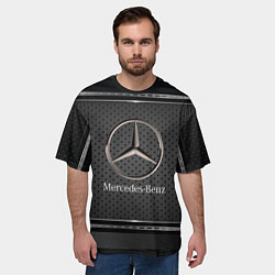 Футболка оверсайз мужская MERCEDES BENZ МЕРСЕДЕС БЕНЗ, цвет: 3D-принт — фото 2