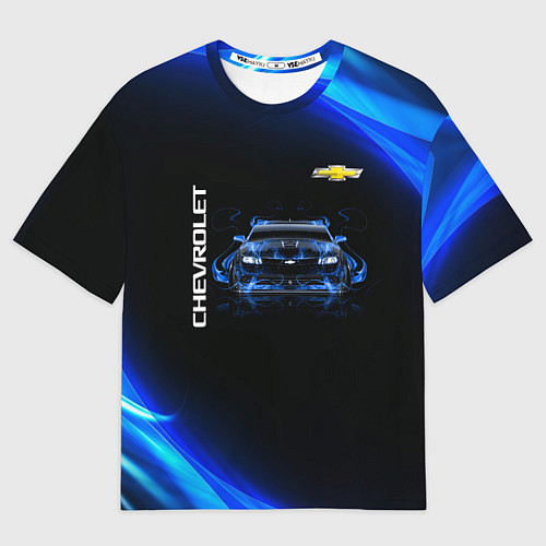 Мужская футболка оверсайз Chevrolet / 3D-принт – фото 1