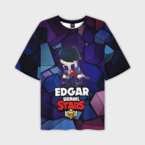 Мужская футболка оверсайз BRAWL STARS EDGAR / 3D-принт – фото 1