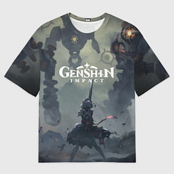 Мужская футболка оверсайз Genshin impact Noelle