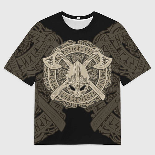Мужская футболка оверсайз Воин / 3D-принт – фото 1