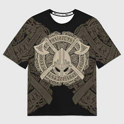 Мужская футболка оверсайз Воин