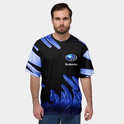 Футболка оверсайз мужская Subaru, цвет: 3D-принт — фото 2