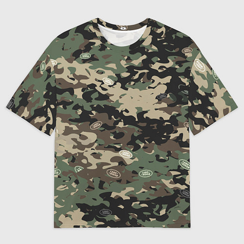 Мужская футболка оверсайз Камуфляж Land Rover / 3D-принт – фото 1