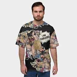 Футболка оверсайз мужская WONDER WOMAN Im Fearless!, цвет: 3D-принт — фото 2