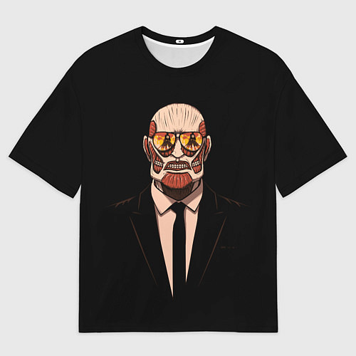 Мужская футболка оверсайз Колоссальный Титан / 3D-принт – фото 1