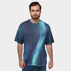 Футболка оверсайз мужская Северное Сияние, цвет: 3D-принт — фото 2