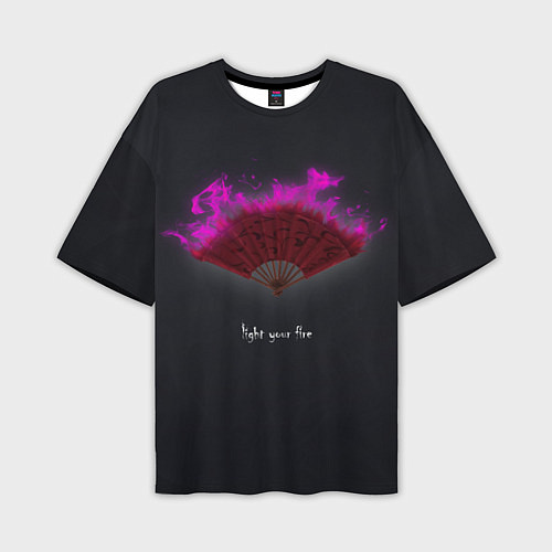 Мужская футболка оверсайз Light your fire / 3D-принт – фото 1